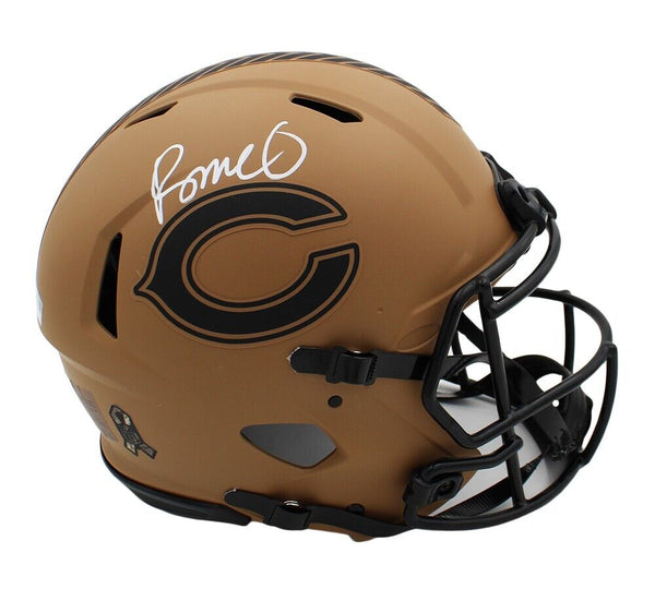 Rome Odunze Signed Chicago Bears Speed Authentic Salute to Service 2 NFL Helmet