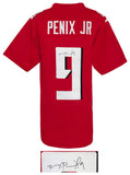 Michael Penix Jr. (FALCONS) Signed Red Custom Football Jersey - (SCHWARTZ COA)