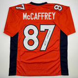 Autographed/Signed Ed McCaffrey 2x SB Champs Denver Orange Jersey Beckett COA