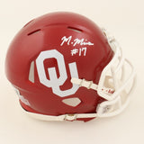 Marvin Mims Jr. Signed Oklahoma Sooners Speed Mini Helmet (Beckett) Broncos W.R.