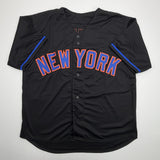 Autographed/Signed Mark Vientos New York Black Baseball Jersey Beckett COA