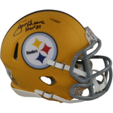 Joe Greene Autographed Pittsburgh Steelers Alt 25 Mini Helmet Beckett WIT 56961