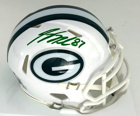 Packers JORDY NELSON Signed 2024 ALTERNATE WHITE Speed Mini Helmet AUTO - JSA
