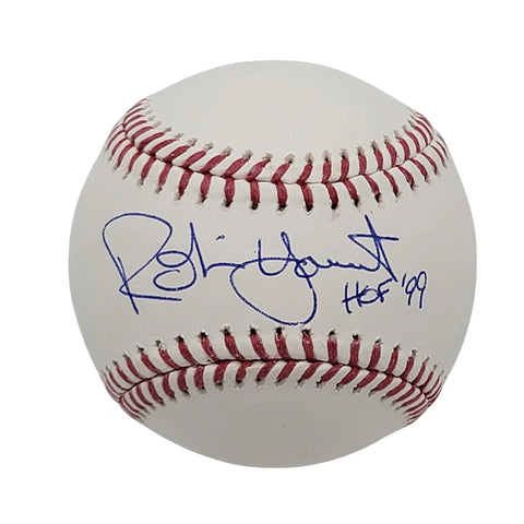 Robin Yount Signed Milwaukee Brewers OML Baseball W/HOF 99 Beckett Witnessed