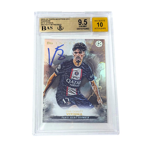 Vitinha Signed 2022-23 Topps Inception UCC /150 Rainbow #113 - BGS 9.5