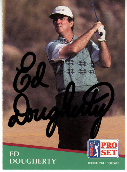 Ed Dougherty Signed 1991 Pro Set #184 Trading Card Beckett 44850
