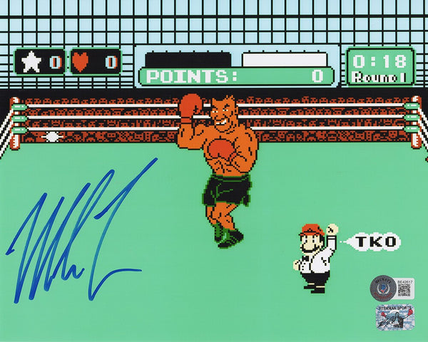 Mike Tyson Signed Nintendo Mike Tyson's Punch Out Video Game 8x10 Photo (Beck...