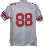 Hakeem Nicks Autographed/Signed Pro Style White XL Jersey DEN 12581