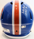 Randy Gradishar Autographed/4 Inscriptions Broncos "D" Full-Size Replica Helmet