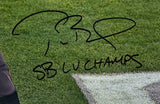 TOM BRADY Signed "SB LV Champs" Super Bowl Action 16" x 20" Photograph FANATICS