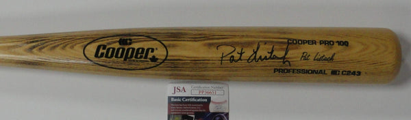 Milwaukee Brewers ROY Pat Listach Signed Cooper Game Model Bat - JSA MLB