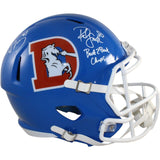 Ed McCaffrey Rod Smith Autographed Denver Broncos F/S 75-96 Helmet Beckett 56359
