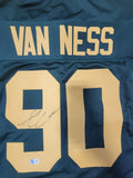 LUKAS VAN NESS SIGNED AUTOGRAPHED PRO STYLE CUSTOM XL JERSEY BECKETT QR