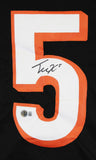 Tee Higgins Authentic Signed Black Pro Style Framed Jersey Autographed BAS