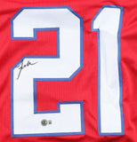 Jaylinn Hawkins Signed New England Patriots Jersey (Beckett) Ex-Cal Bear Def. Bk