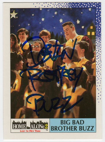 Devin Ratray Signed 1992 Topps Home Alone 2 Big Bad Brother Buzz Card #11 SS COA