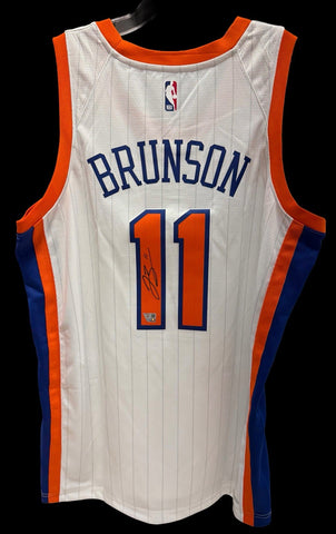 Jalen Brunson New York Knicks Signed Nike City Swingman Jersey Auto Fanatics COA