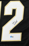 Travis Hunter Autographed Black College Style Jersey - Beckett W Hologram *Black
