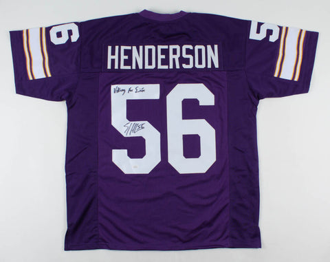 E. J. Henderson Signed Minnesota Jersey Inscribed " Viking For Life" (JSA QR) LB