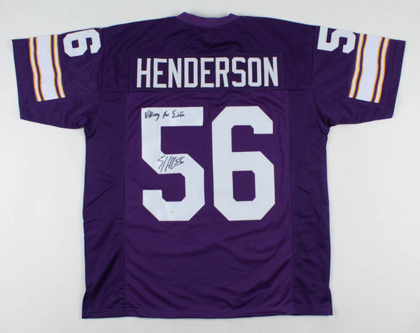 E. J. Henderson Signed Minnesota Jersey Inscribed " Viking For Life" (JSA QR) LB