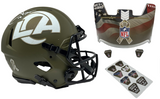 COOPER KUPP Autographed Rams STS Military Ribbon Authentic Speed Helmet FANATICS