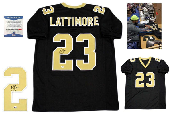 Marshon Lattimore Autographed SIGNED Jersey - Beckett Authentic - Black