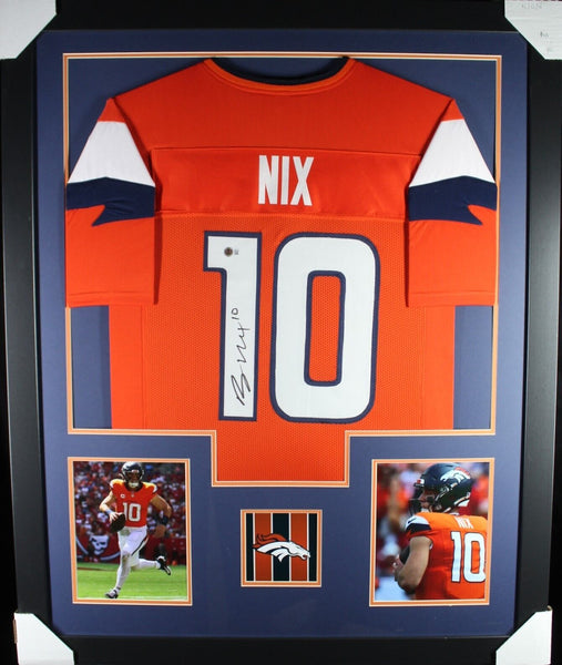 BO NIX (Broncos orange TOWER) Signed Autograph Framed Jersey Beckett