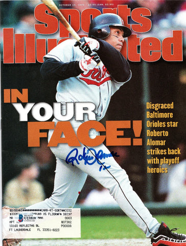 Roberto Alomar Autographed Baltimore Orioles Sports Illustrated 10/14/96 Beckett