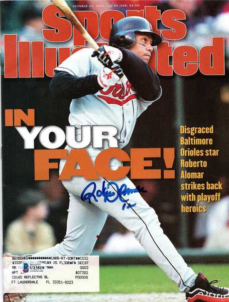 Roberto Alomar Autographed Baltimore Orioles Sports Illustrated 10/14/96 Beckett