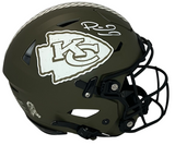 PATRICK MAHOMES SIGNED KANSAS CITY CHIEFS SALUTE TO SERVICE SPEEDFLEX HELMET BAS