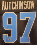 AIDAN HUTCHINSON SIGNED PRO STYLE CUSTOM XL JERSEY WITH BECKETT QR COA