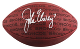 Broncos John Elway Signed Wilson "The Duke" Team Showcase Football BAS Witnessed