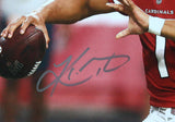 Kyler Murray Autographed Cardinals Close Up Passing 16x20 Photo- Beckett W *Silv