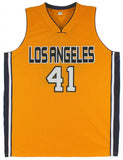 Glen Rice Signed Los Angeles Lakers Yellow Jersey (Beckett COA) 3xNBA All Star