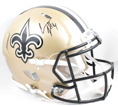 Cam Jordan Autographed Saints F/S Speed Authentic Helmet - Beckett W Hologram