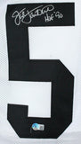 Jack Lambert Autographed White Pro Style Jersey w/HOF-Beckett W Hologram *Silver