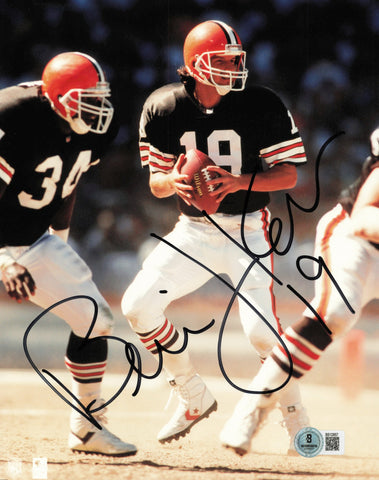 Bernie Kosar Autographed 8x10 Photo Cleveland Browns Beckett BAS QR #BS12857