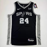 Autographed/Signed Devin Vassell San Antonio Black Basketball Jersey JSA COA