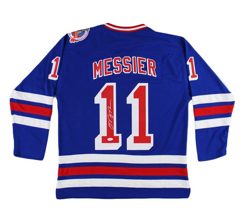 Mark Messier Signed New York Rangers Mithcell & Ness Blue 1993 NHL Jersey