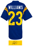 Kyren Williams (RAMS) Signed Blue Custom Football Jersey - (BECKETT COA)