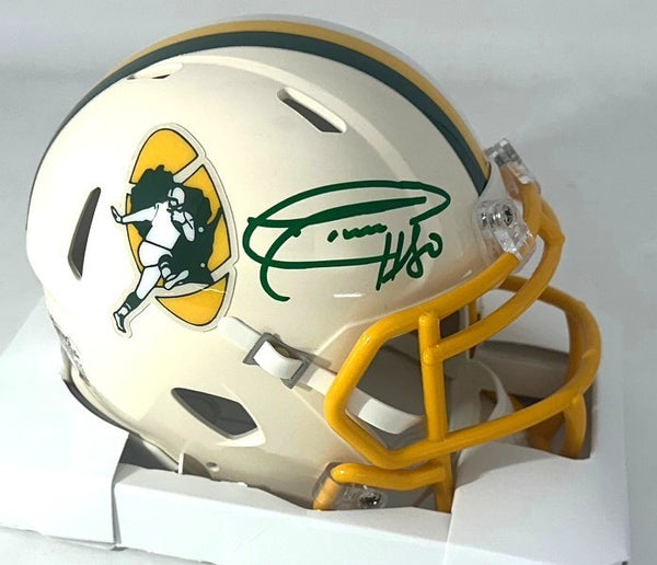 Packers DONALD DRIVER Signed Riddell RETRO Speed Mini Helmet AUTO - JSA