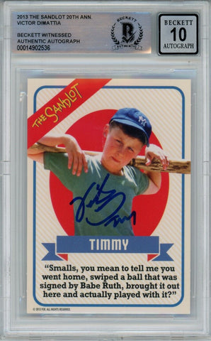 Victor DiMattia Signed The Sandlot 20 Anniv. Beckett Auto 10 40678