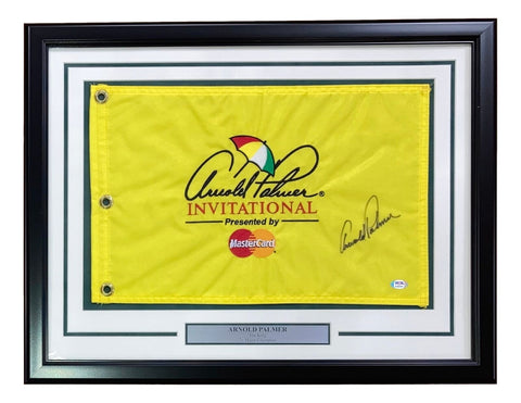 Arnold Palmer Signed Framed Arnold Palmer Invitational Golf Flag PSA AJ83767
