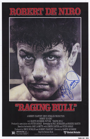 Cathy Moriarty Signed Raging Bull 11x17 Movie Poster - (In Blue) -(SCHWARTZ COA)