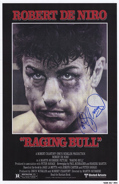 Cathy Moriarty Signed Raging Bull 11x17 Movie Poster - (In Blue) -(SCHWARTZ COA)