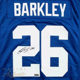 Saquon Barkley Autographed New York Giants Blue Nike Jersey Panini
