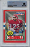 Doug Flutie Signed 1985 Topps #80 USFL Rookie Card Beckett Slab 42914