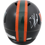 Ed Reed Autographed Miami Hurricanes Alt Nights F/S Helmet Beckett Witness 49242