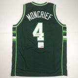 Signed SIDNEY MONCRIEF Milwaukee Green/White Jersey PSA COA Auto