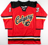 Johnny Gaudreau Signed Flames Jersey (JSA Hologram) Playing career 2014-present